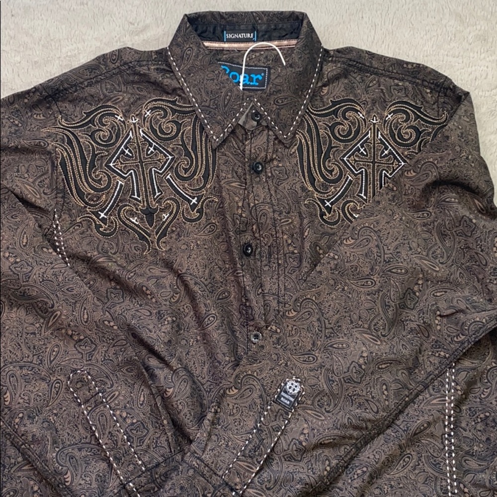 ROAR Men's Structure Long Sleeve Button Down Shirt